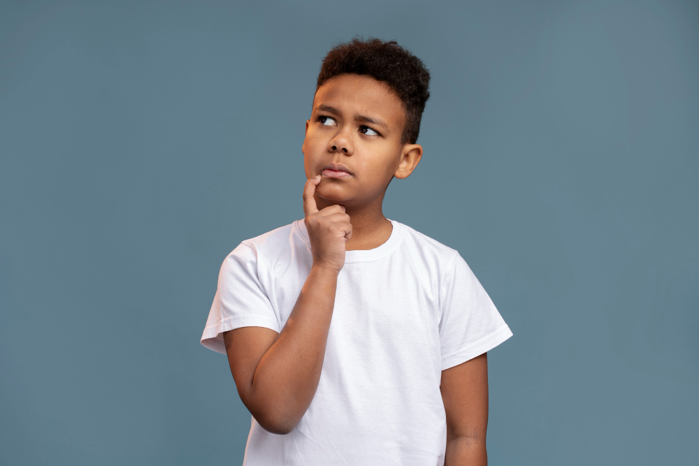 curious child asking questions and exploring ideas